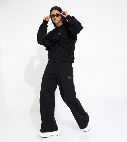 HIGH WAIST WIDE LEG JOGGER_BLACK
