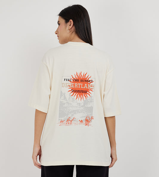 OVERSIZED SUNSET T-SHIRT_BEIGE