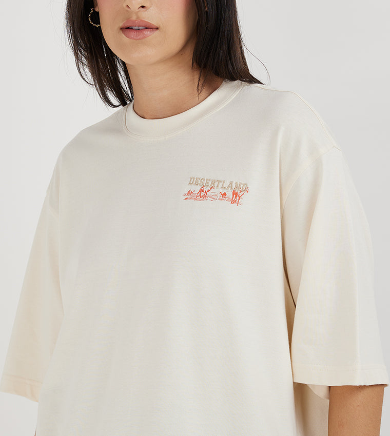 OVERSIZED SUNSET T-SHIRT_BEIGE