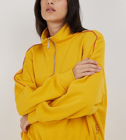 HALFZIP SWEATSHIRT_YELLOW