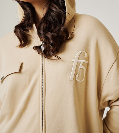 F5 ZIP-THROUGH LONGLINE HOODIE