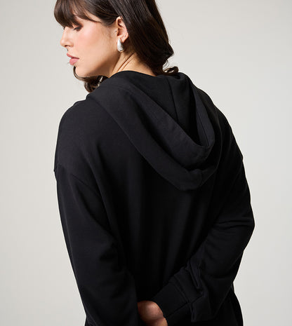 F5 ZIP-THROUGH LONGLINE HOODIE