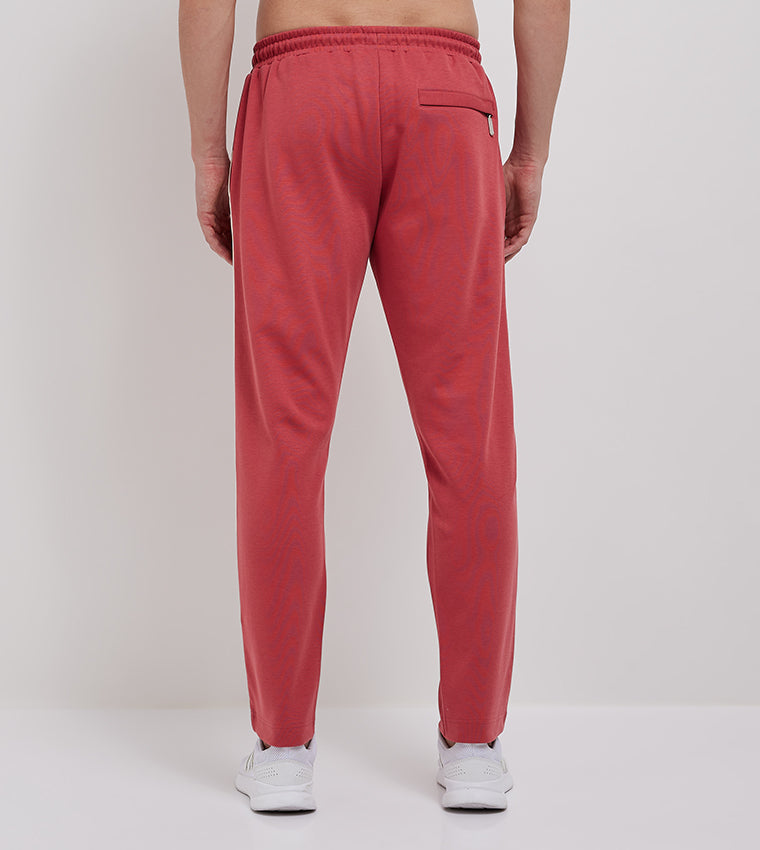 UNISEX CONTRAST PANEL TRACKPANT_RUST