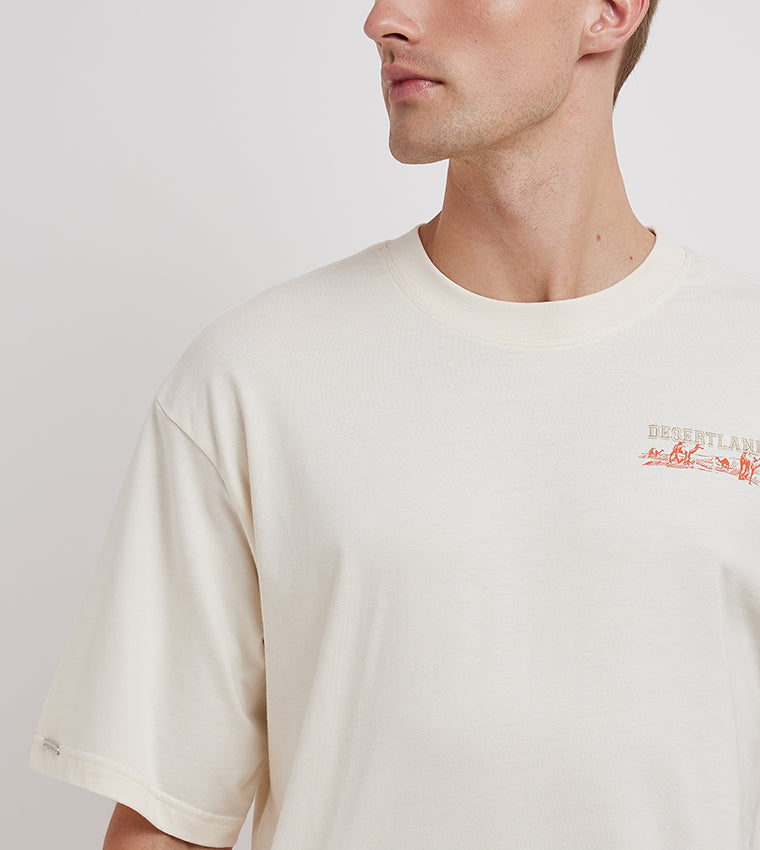 OVERSIZED SUNSET T-SHIRT_BEIGE