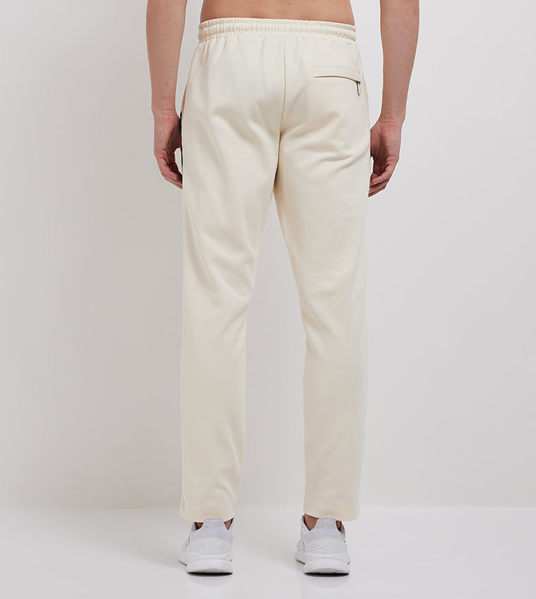 UNISEX CONTRAST PANEL TRACKPANT_BEIGE