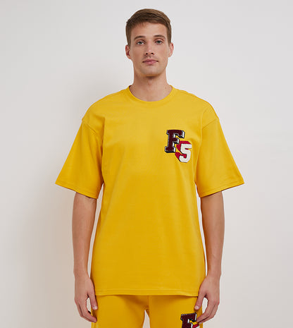 F5 VARSITY OVERSIZE T-SHIRT_RUST