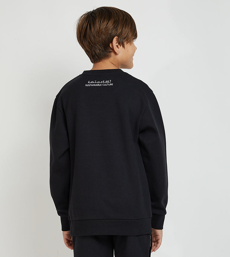 POUCH-POCKET SWEATSHIRT_BLACK