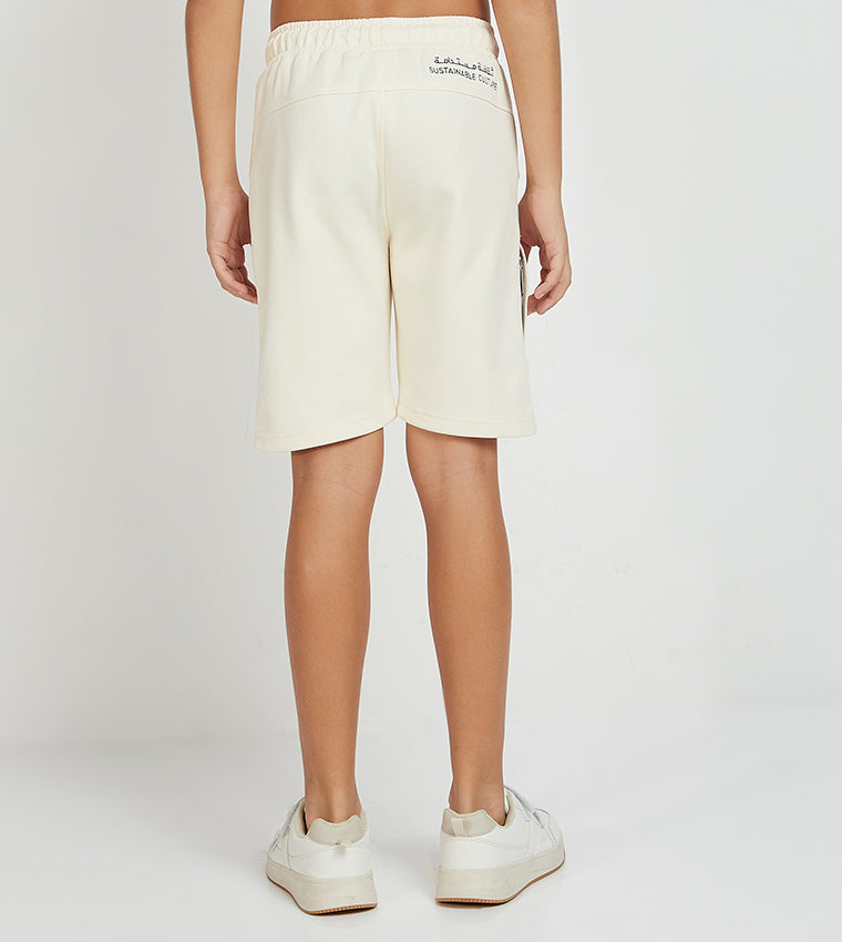 KIDS ZIP POCKET SHORTS_BEIGE