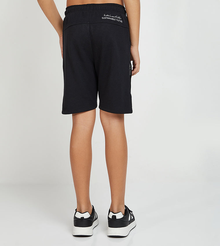 KIDS ZIP POCKET SHORTS_BLACK