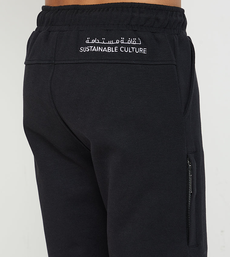 KIDS ZIP POCKET SHORTS_BLACK