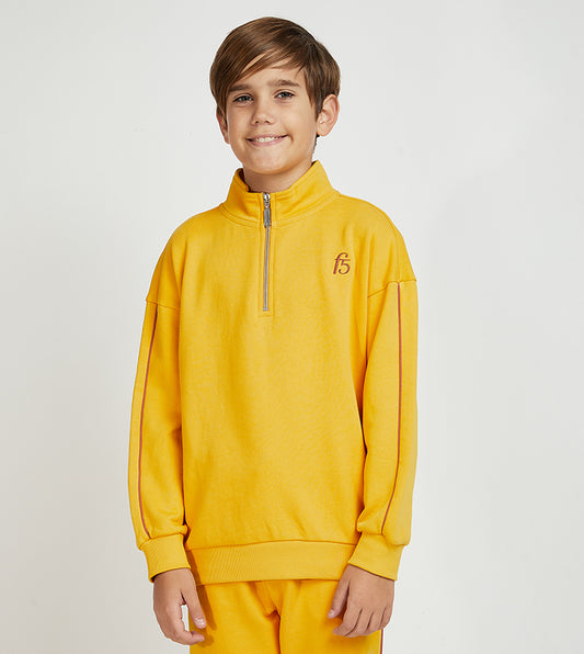 UNISEX HALFZIP SWEATSHIRT_YELLOW