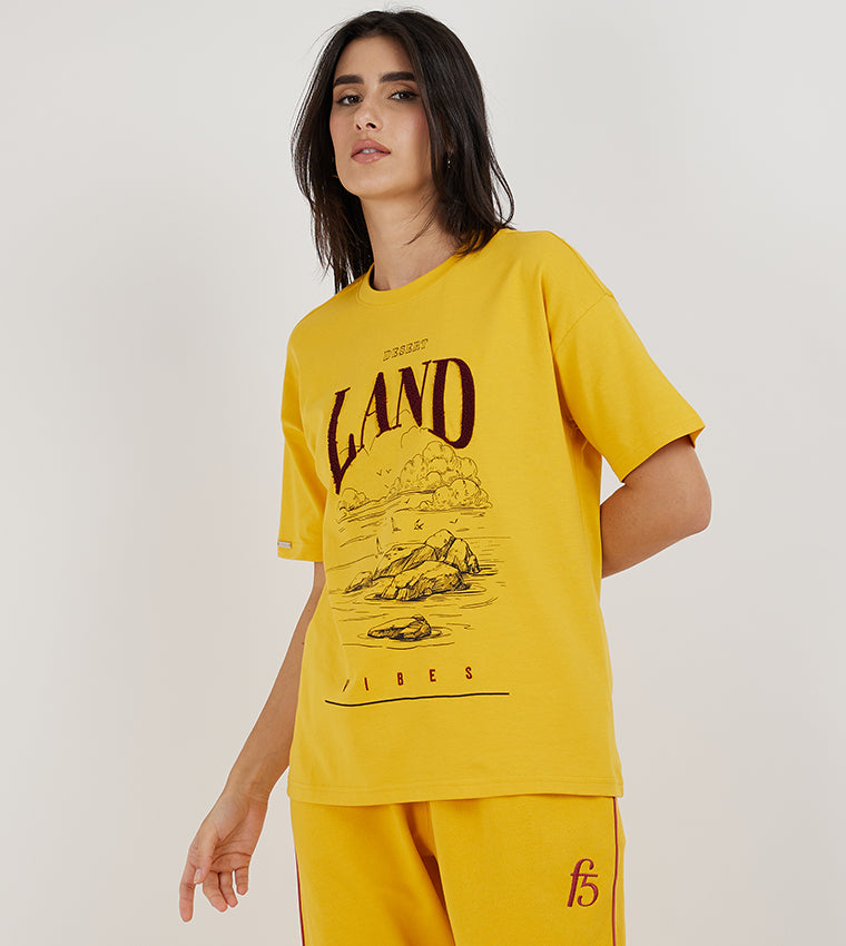 DESERT VIBES TFF T-SHIRT_YELLOW