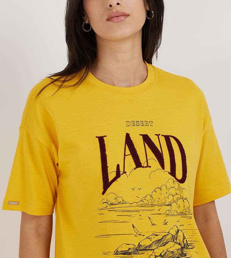 DESERT VIBES TFF T-SHIRT_YELLOW