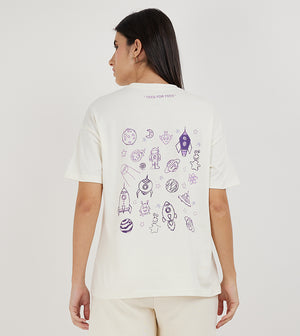 SPACE DOODLE TFF T-SHIRT_OFF WHITE