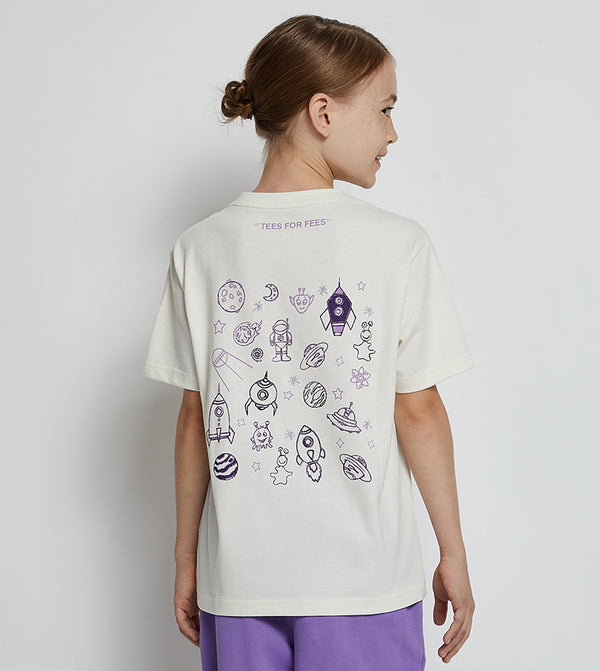 KIDS SPACE DOODLE TFF T-SHIRT_OFF WHITE