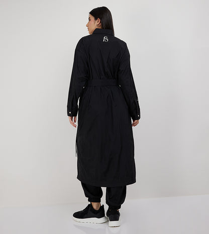 UNISEX NYLON TRENCH COAT_BLACK