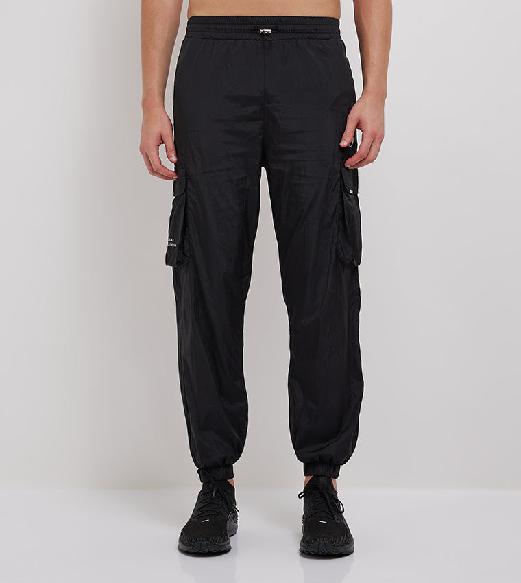 UNISEX NYLON CARGO JOGGER_BLACK