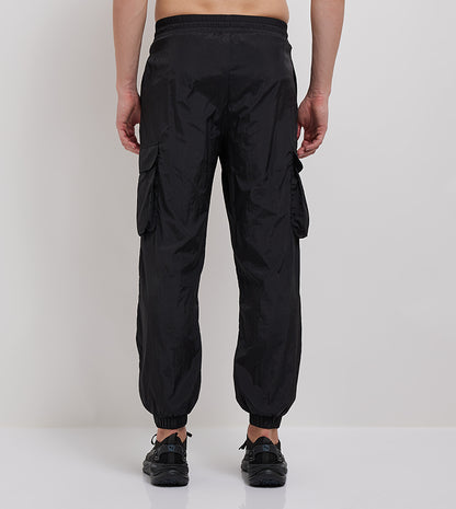 UNISEX NYLON CARGO JOGGER_BLACK