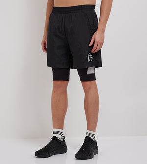 2-in-1 NYLON SHORTS_BLACK