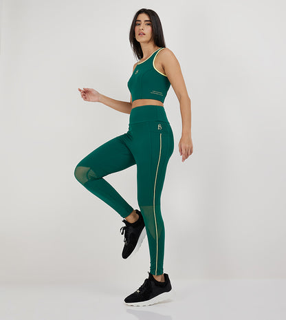 MESH PANEL LEGGINGS_GREEN