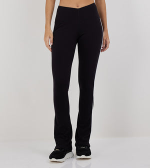 V-WAIST FLARED LEGGINGS_BLACK