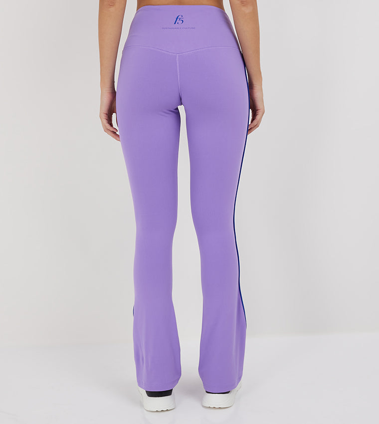 V-WAIST FLARED LEGGINGS_PURPLE