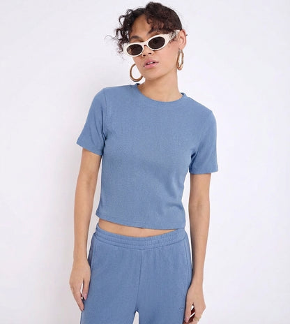 Ribbed Cropped T-Shirt