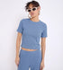Ribbed Cropped T-Shirt