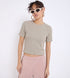 Ribbed Cropped T-Shirt