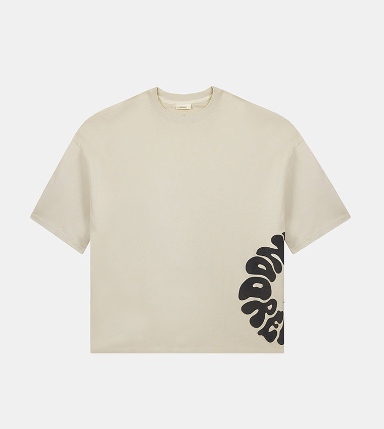 MEN'S  OVERSIZE SHORT SLEEVE T-SHIRT - BEIGE