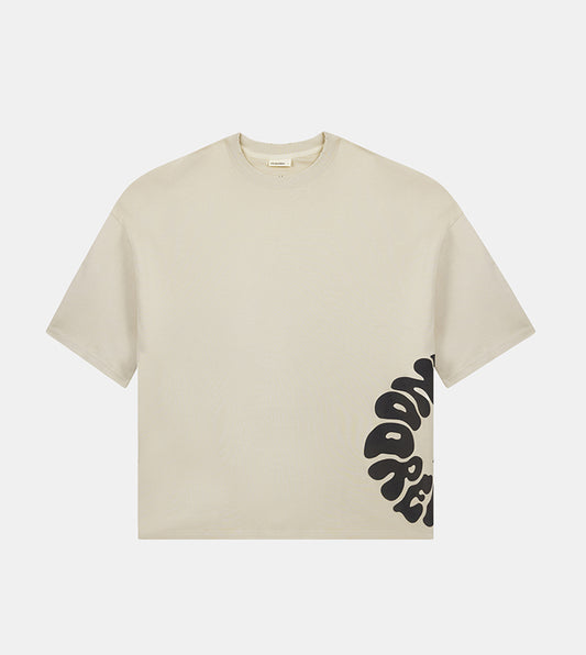 MEN'S  OVERSIZE SHORT SLEEVE T-SHIRT - BEIGE