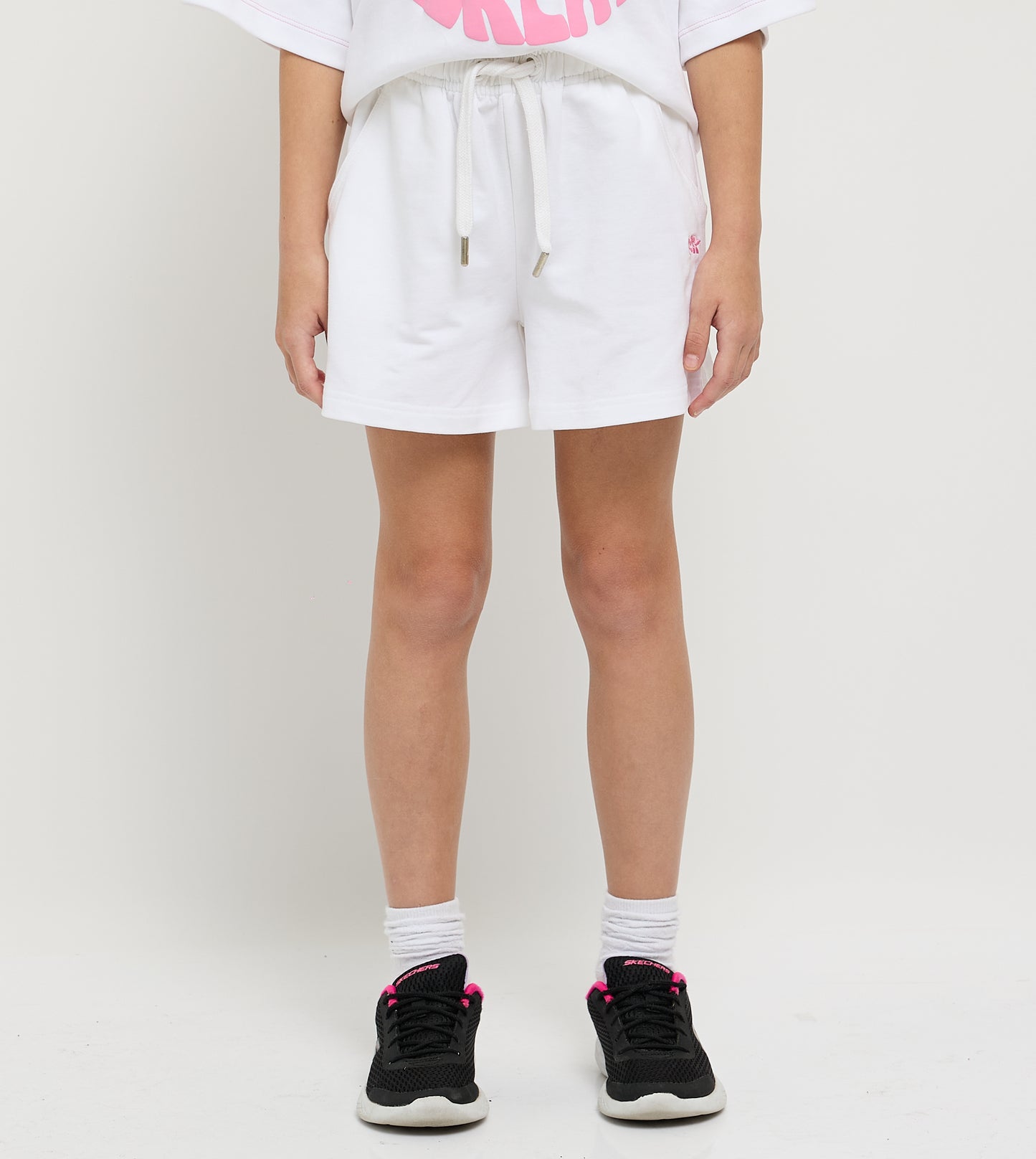 Girl's Sweat Shorts With Front Embroidery