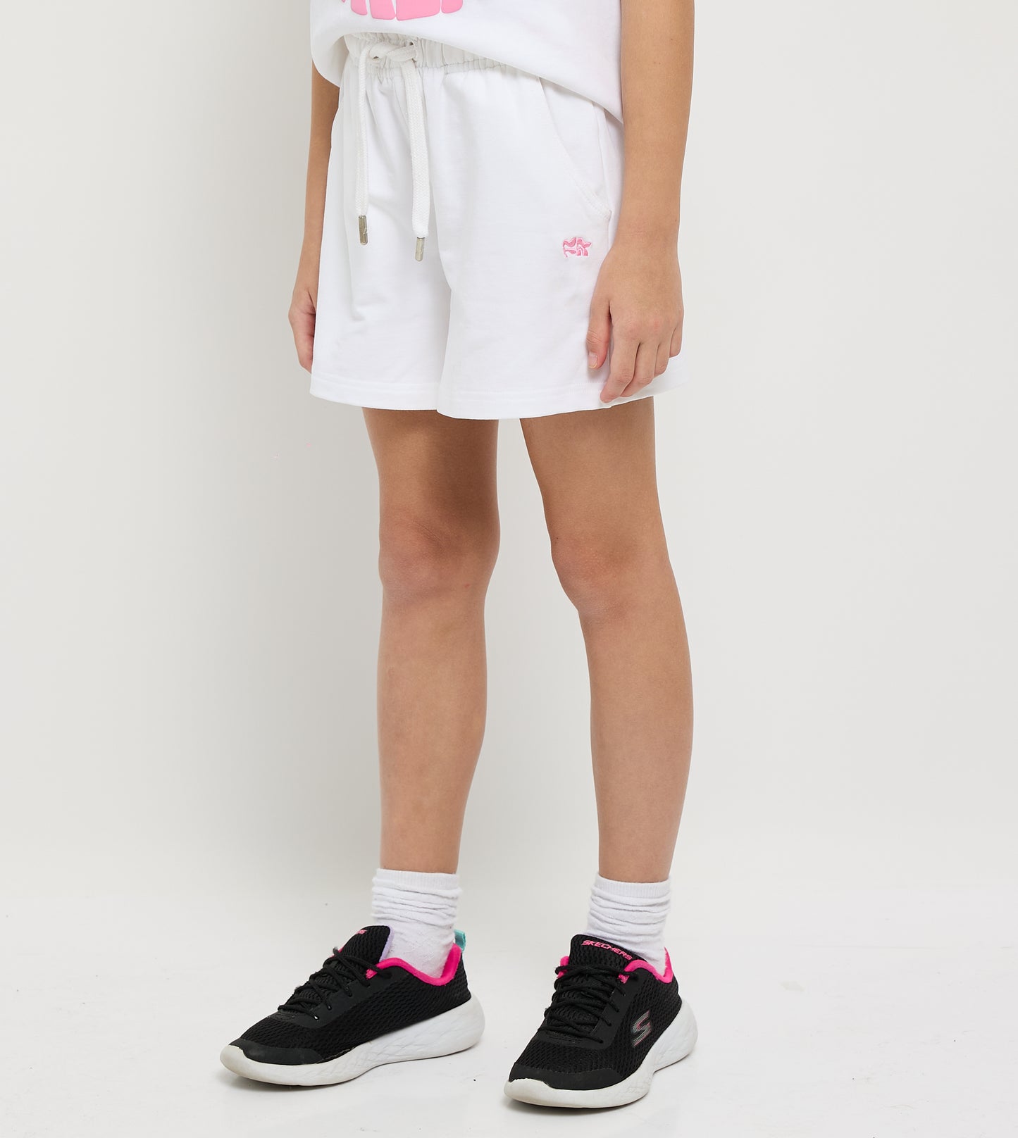 Girl's Sweat Shorts With Front Embroidery