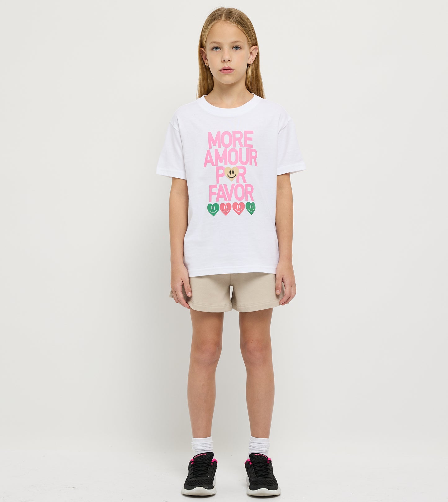 Girl's Sweat Shorts With Front Embroidery