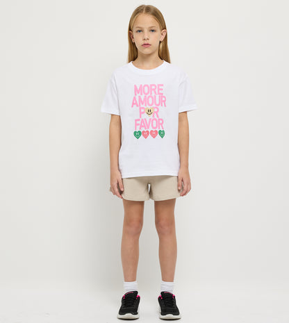 Girl's Sweat Shorts With Front Embroidery