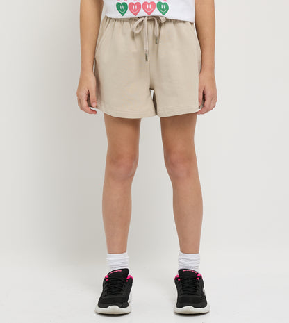Girl's Sweat Shorts With Front Embroidery