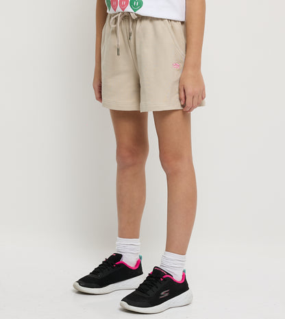 Girl's Sweat Shorts With Front Embroidery