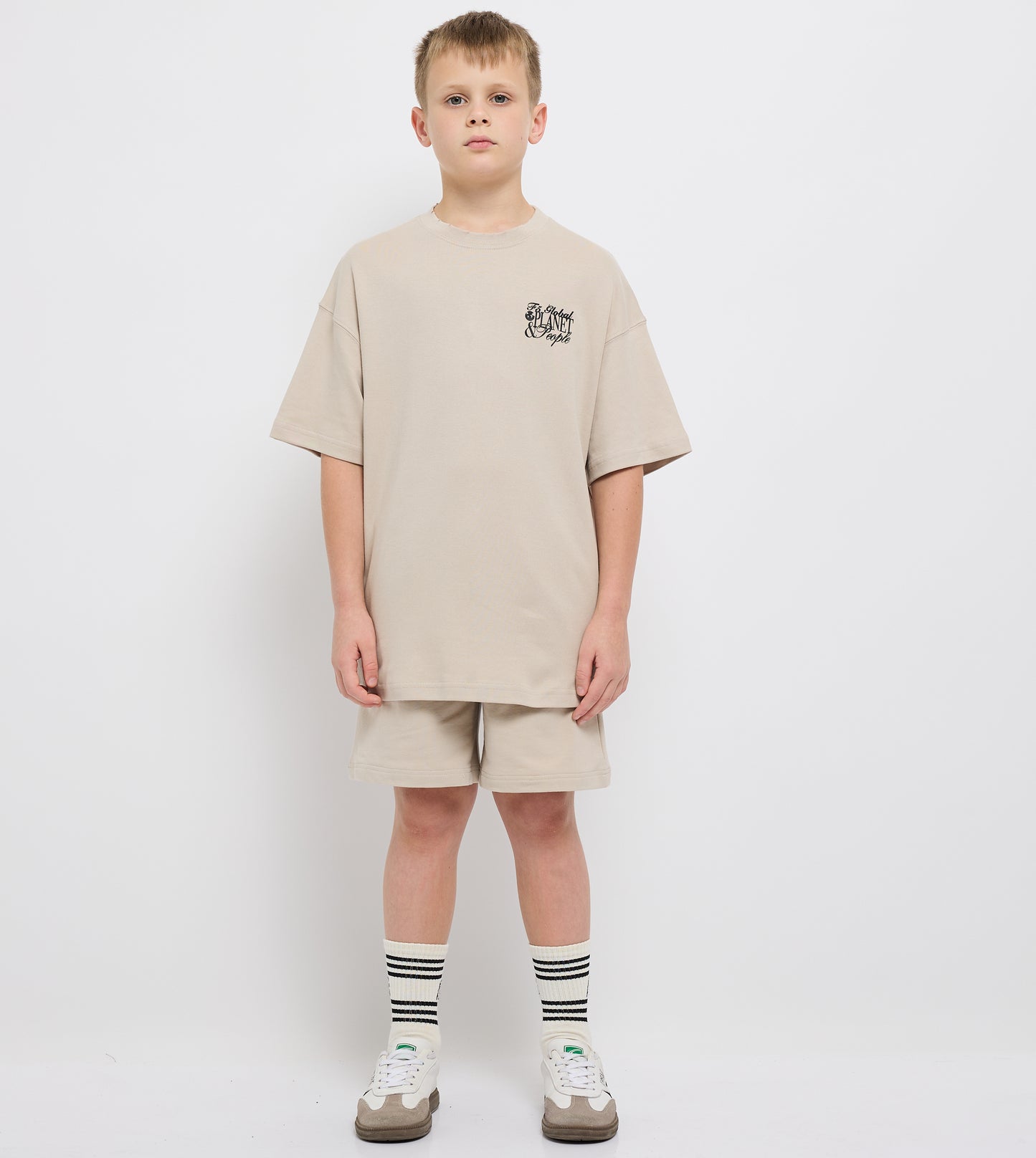 Boy's Global Planet & People Oversized T-Shirt