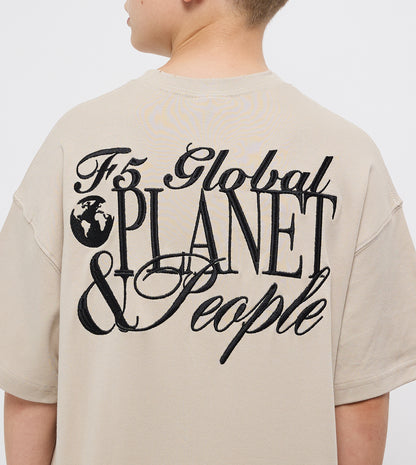 Boy's Global Planet & People Oversized T-Shirt