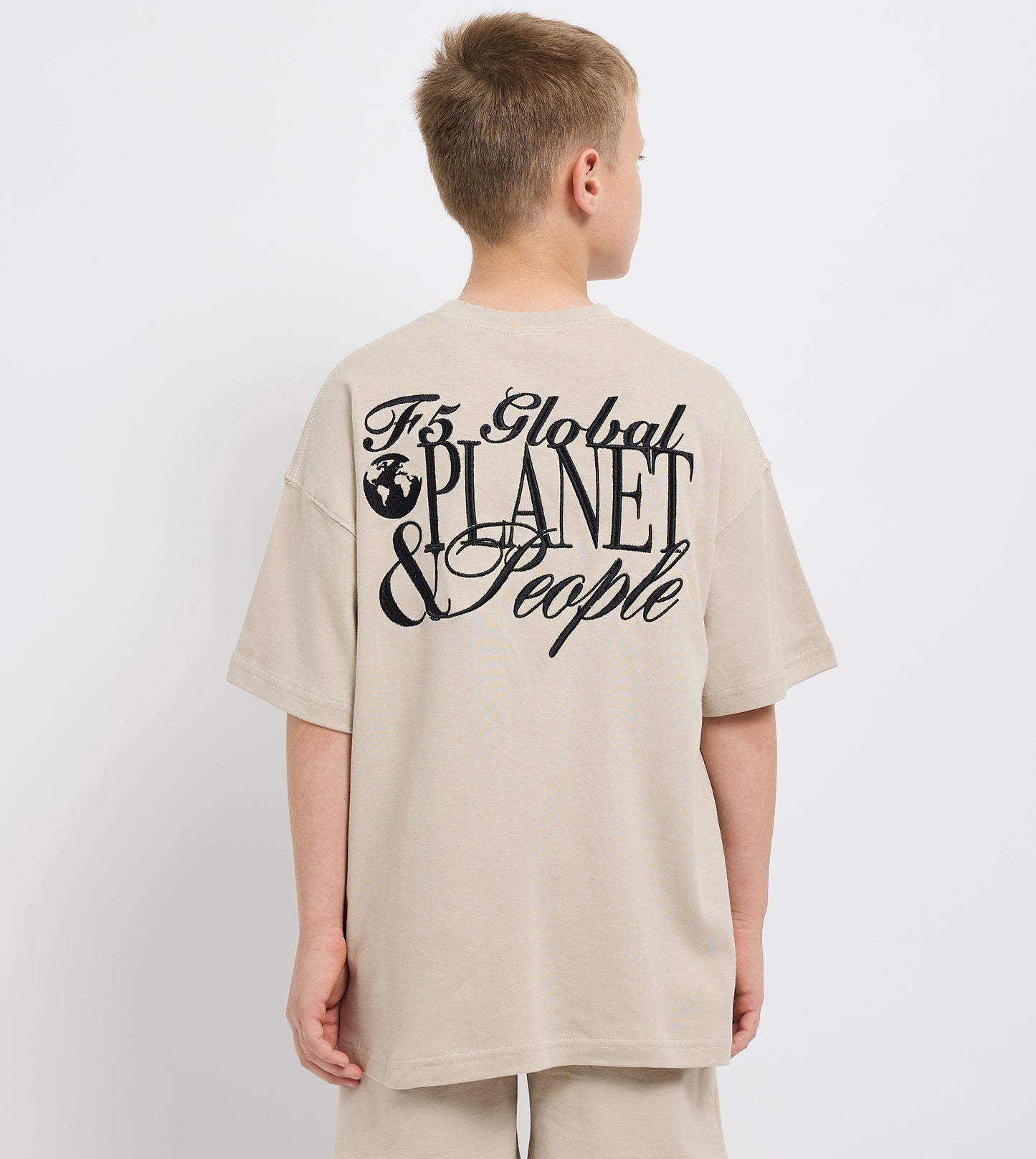 Boy's Global Planet & People Oversized T-Shirt