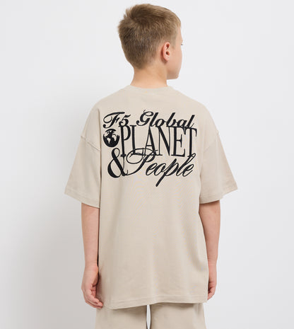Boy's Global Planet & People Oversized T-Shirt
