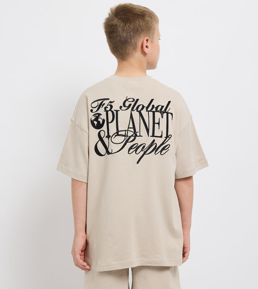 Boy's Global Planet & People Oversized T-Shirt