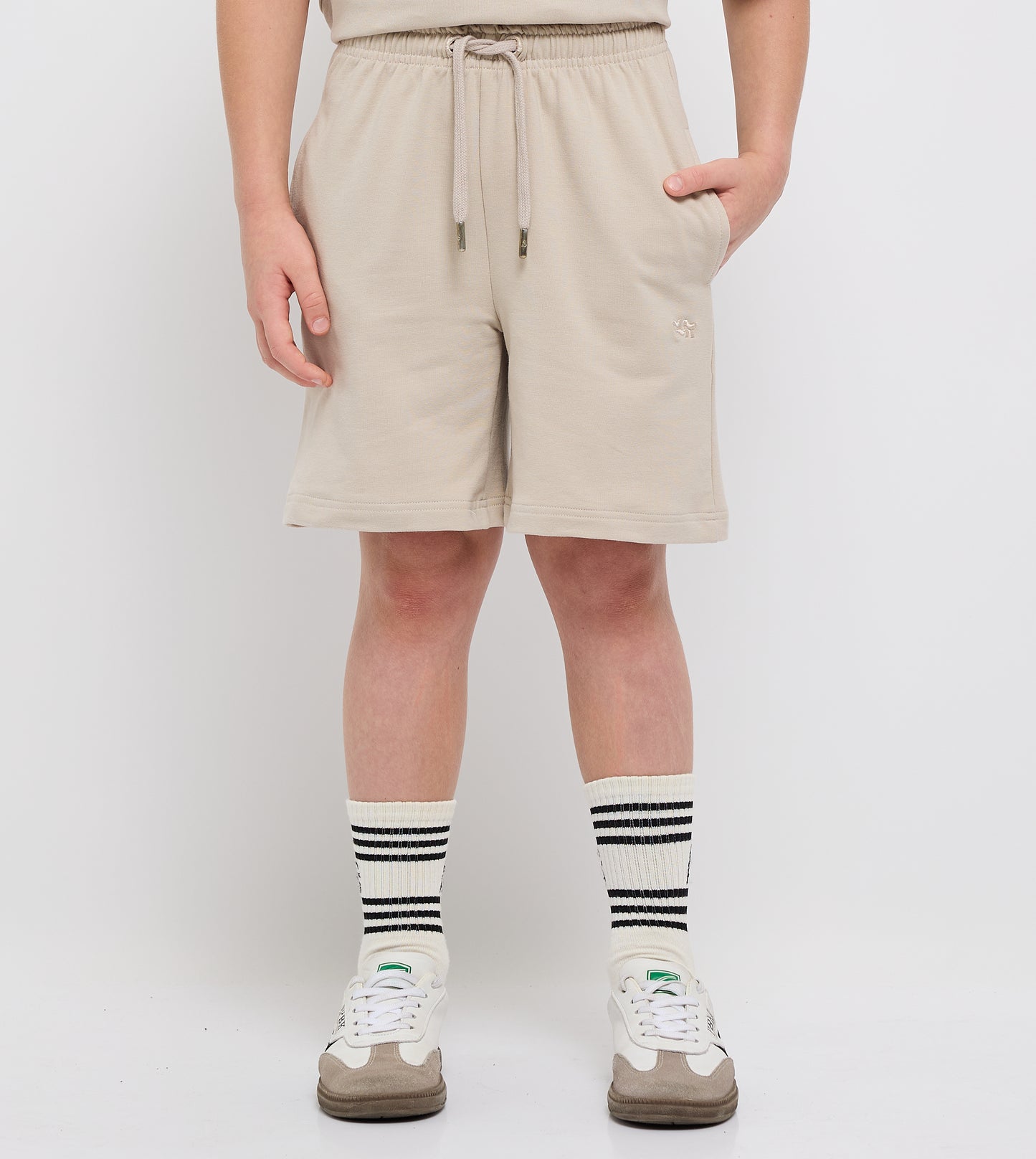 Boy's Sweat Shorts With Front Embroidery