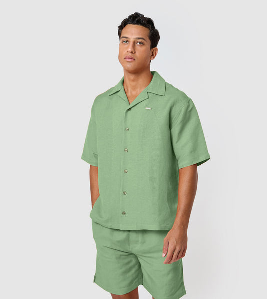 Men's Linen Embroidered Shirt