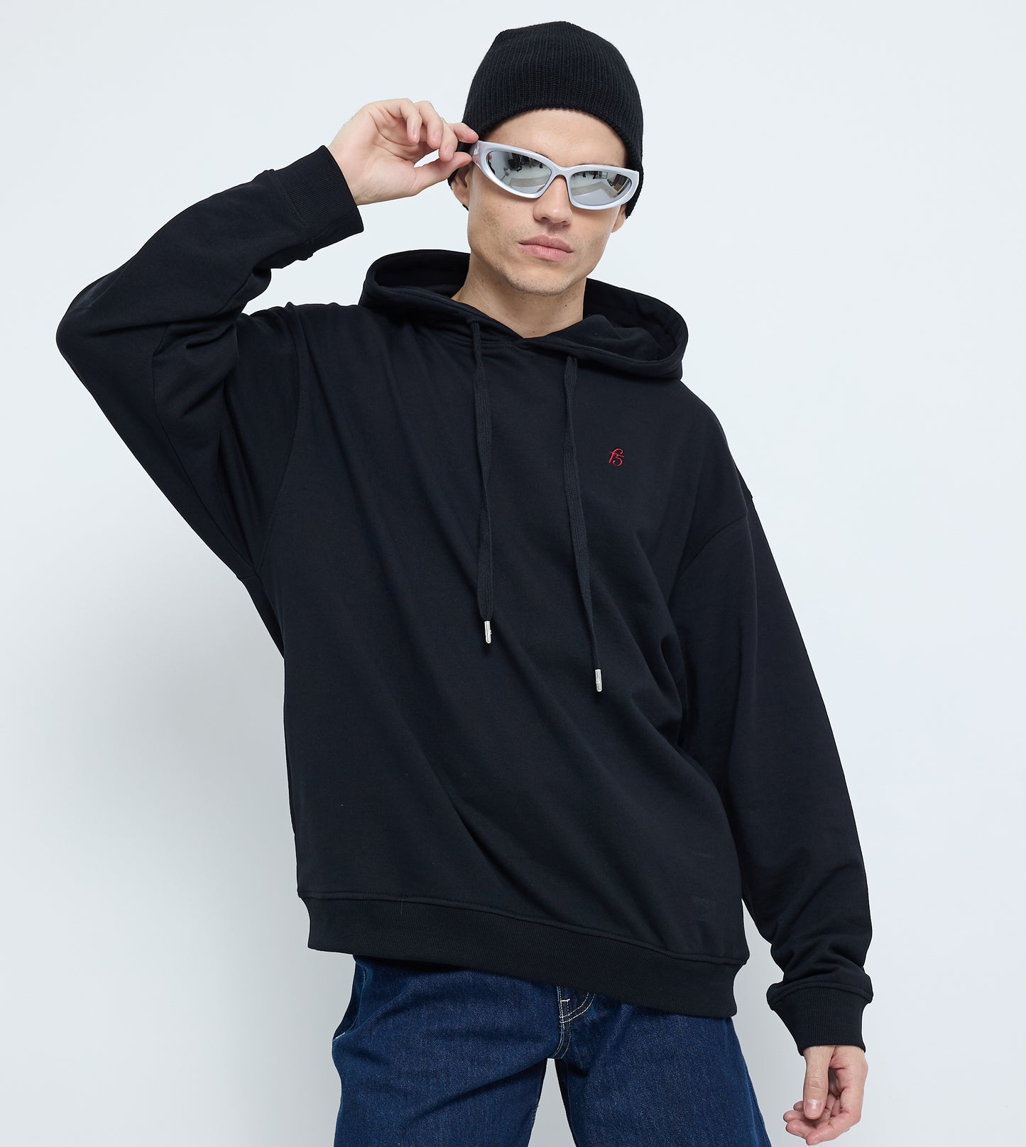 Men Oversized Printed Hoodie
