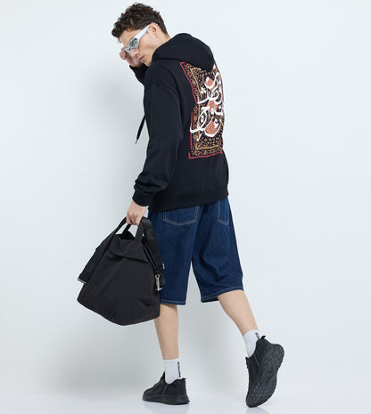 Men Oversized Printed Hoodie