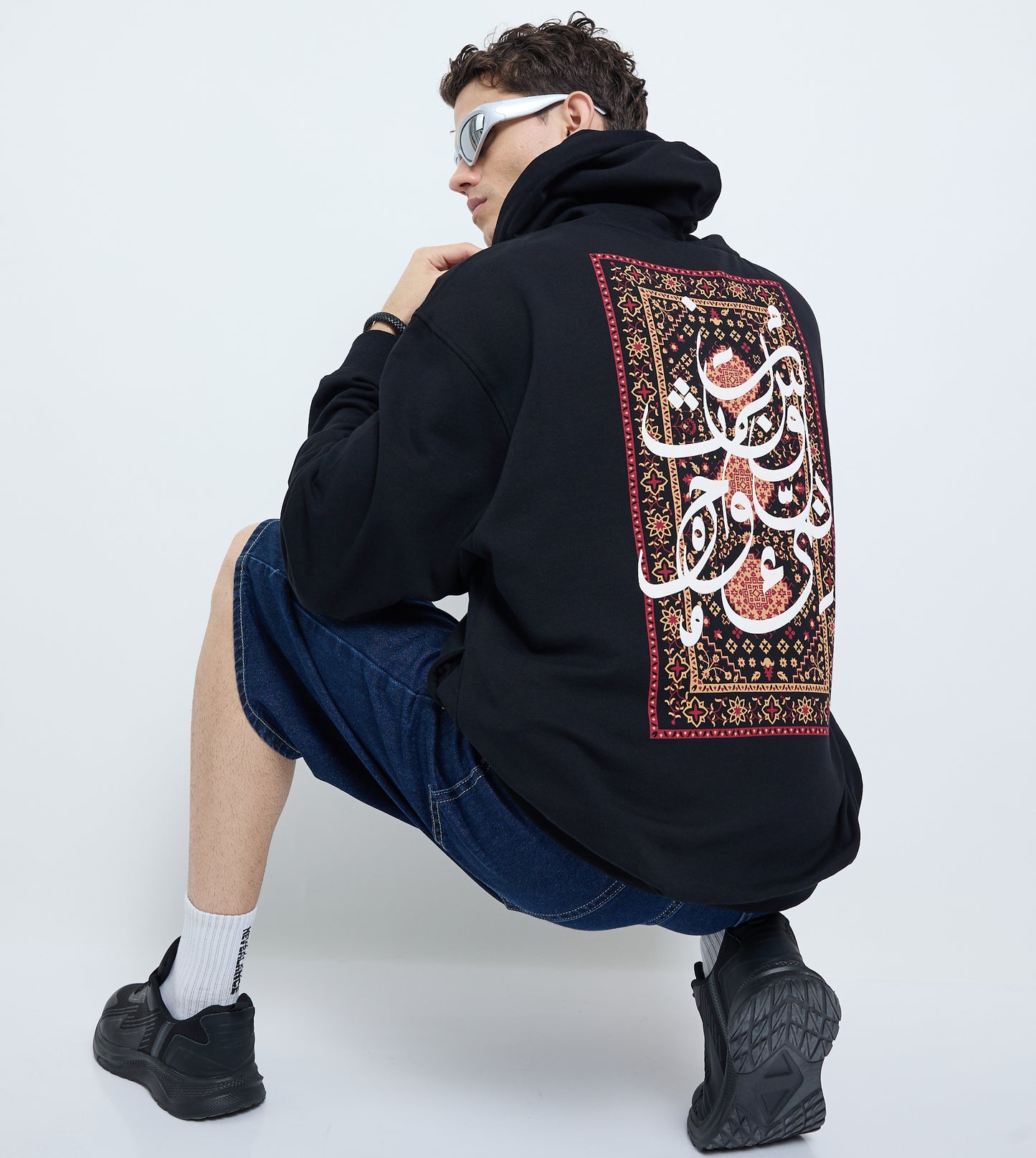 Men Oversized Printed Hoodie