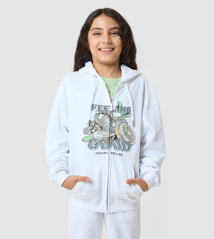 F5 Oversized Zip-Up Hoodie - Girls