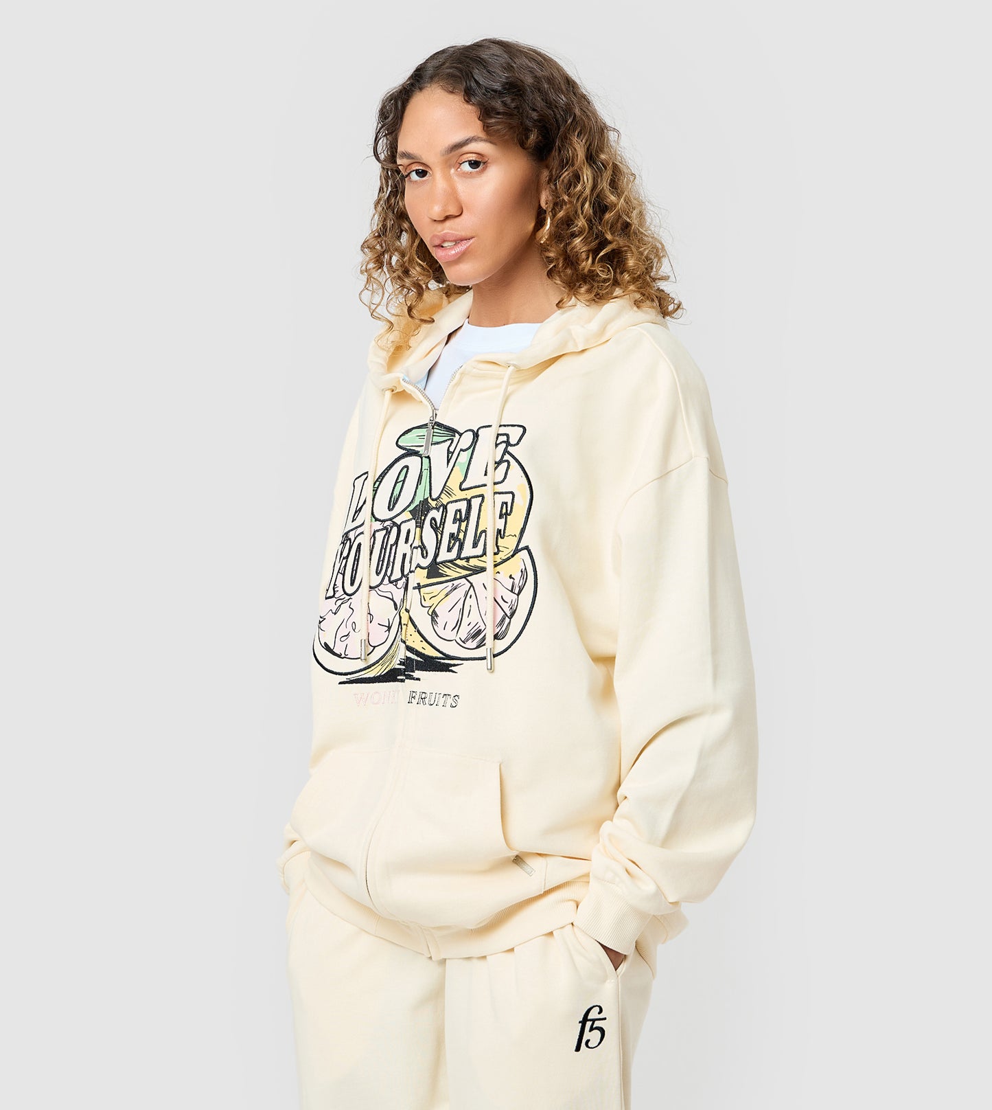 F5 Oversized Zip-Up Hoodie