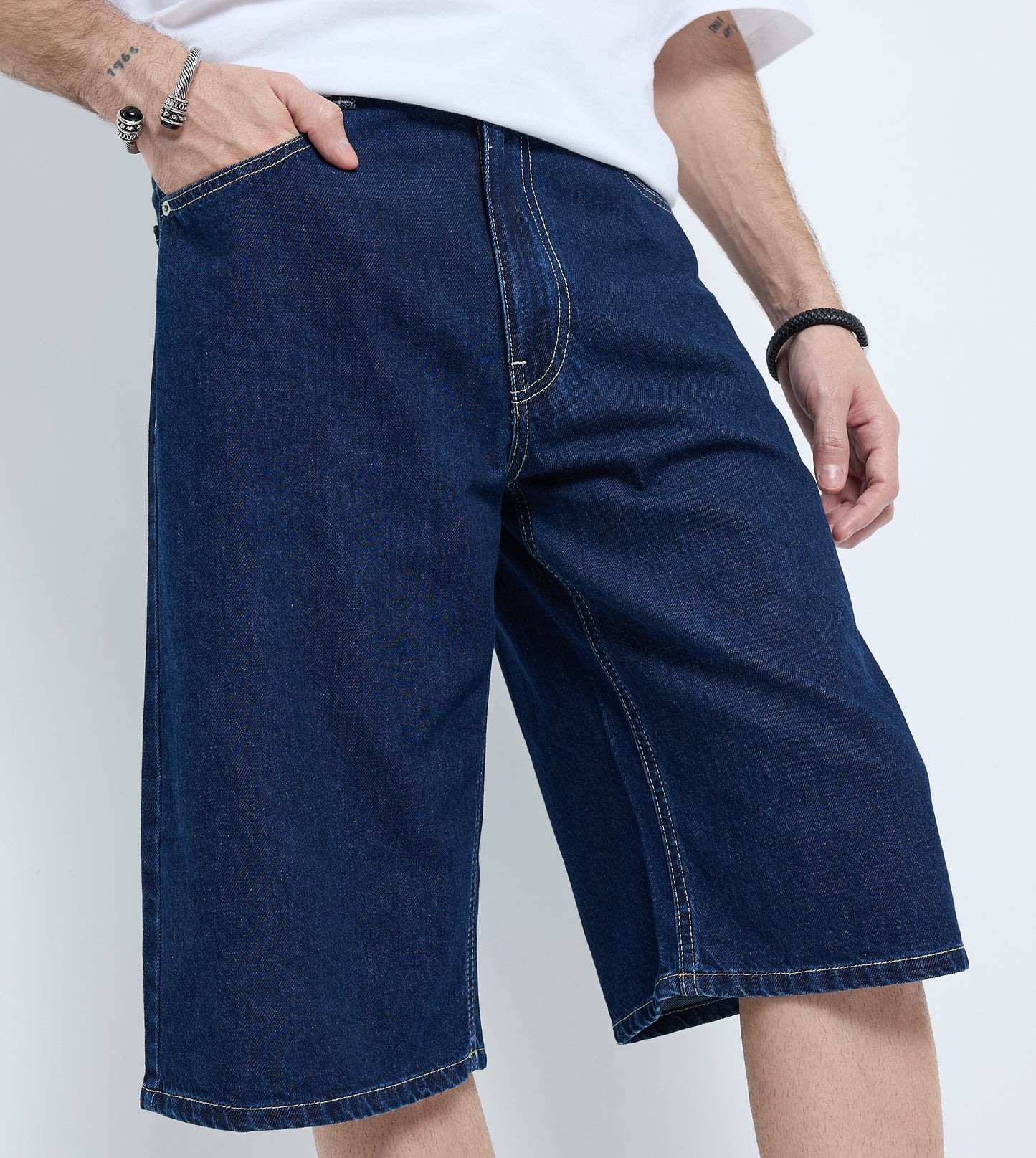 MEN'S DENIM SHORTS - BLUE